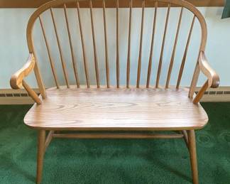Oak Windsor Style Bench