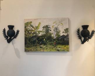 Thistle sconces