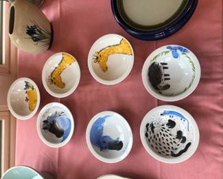 Artisan pottery bowls