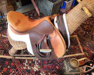 Rivella Saddle; Wicker Rocking Horse