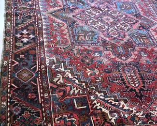 Antique room size Heriz rug