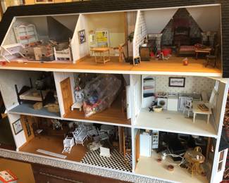 Huge electrified hand made doll house...absolutely gorgeous 