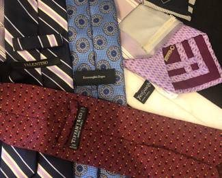 Men's designer ties; Zenga; Dior; YSL; Everett Hart and more