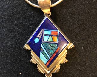 Important sterling South Western pendant 