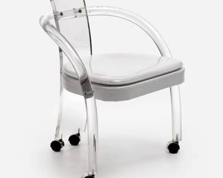 168. Charles Hollis Jones Style Lucite Armchair (ca. 1970s)