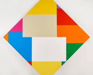 186.  Nick Vaccaro "Theme to the West #30 (Rainbow's End)" (1990 Acrylic)