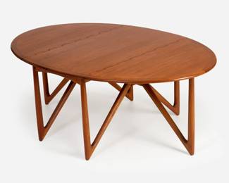 59. Niels Koefoed "Oval Klap" Teak Gateleg Table (ca. 1960s) 