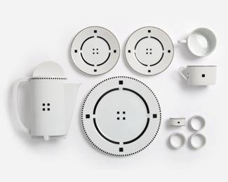 138.  Swid Powell "Tuxedo" Coffee Service, Gwathmey Siegel (10pc.)