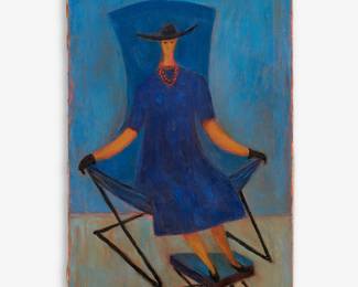 75.  Elli Zimmer "Woman in a Lounge Chair" (Oil ca. 1946)