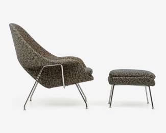 13.  Eero Saarinen for Knoll Womb Chair and Ottoman (1948/1999)