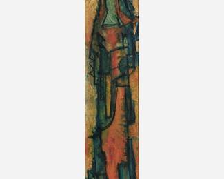 274.  Adolf Gerhard "Figur Orange" (Oil on Canvas)