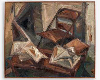 18.  Karen Zuegner Abstract Interior (Oil ca. 1979)