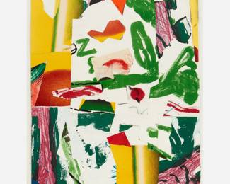 129.   Nick Vaccaro "Tablescape" (1997 Mixed Media Collage)