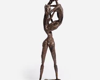119.  Mid-Century Figural Bronze