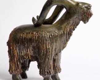117. Loet Vanderveen Glazed Ceramic Goat