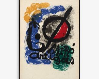49.  After Joan Miro "Affice pour l'Exhibition Miro - Artigas" (1963 Color Litho)