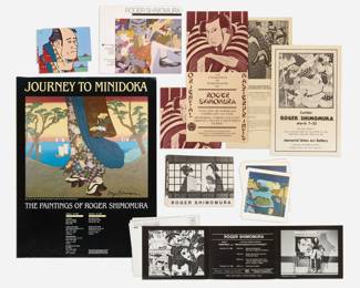 234. Assorted Roger Shimomura Exhibition Posters and Postcards