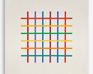 164.  Nick Vaccaro "Colored Grid" (1968 Acrylic)