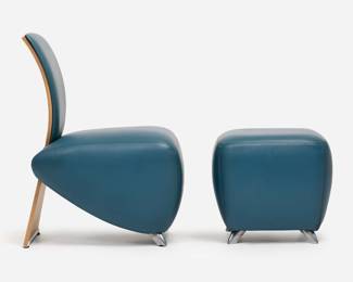 96.  Dietmar Scharping for Dauphin "Bobo" Lounge Chair and Ottoman