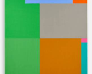 187.  Nick Vaccaro "Theme to the West #13 (Four Corners)" (1989 Acrylic)