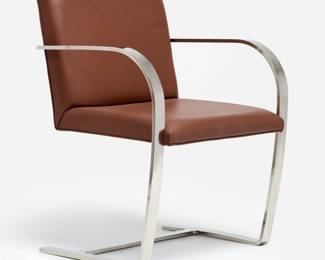71.  Stainless Steel Brno Chair, Attributed to Knoll