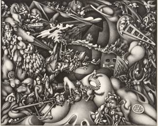 272. Dan Snow "Trash Dogs of 75th Street" (1983 Lithograph)