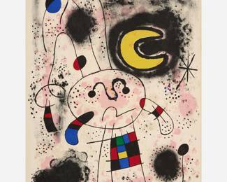 47.  Joan Miro 1953 Original Color Lithograph for "Recent Paintings"