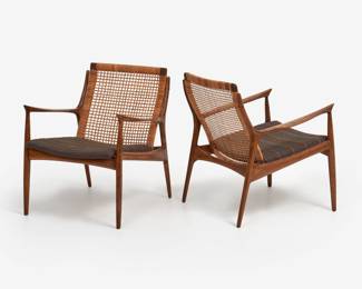 5.  Ib Kofod-Larsen for Selig Pair of Lounge Chairs (ca. 1960)