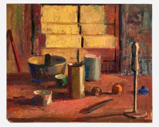 221.  Ron Graff Untitled Still Life (1977 Oil on Paper)