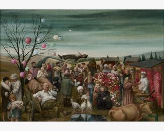 273.  Polish School Oil, Late 20th c.