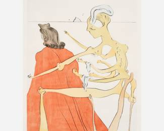 77.  Salvador Dali "Divine Back of Gala" (1974 Etching)