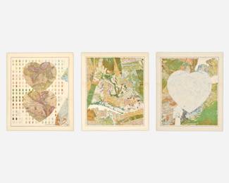 145. Nick Vaccaro Group of Three Atlas Collages (2000)