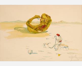 78.  Salvador Dali "Desert Jewel" [Time Suite] Signed Color Litho