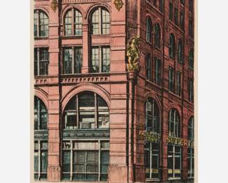 228. Richard Haas "Puck Corner" (1978 Color Etching)