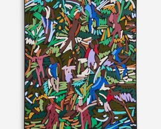 163.   Barbara Roberts "Jamaica #4" (1981 Acrylic, with Pastel Study)