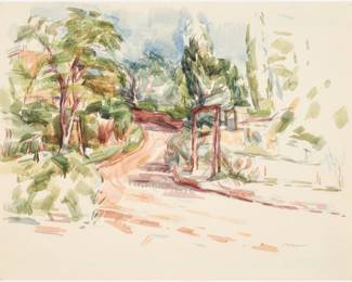 55.  Wilbur Niewald Watercolor Landscape