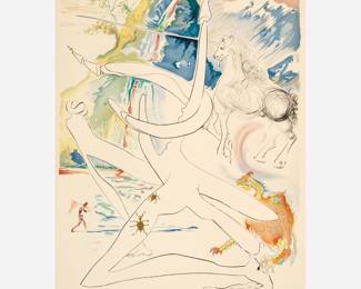2.  Salvador Dali "The Laser Unicorn" (1974 Drypoint and Litho)