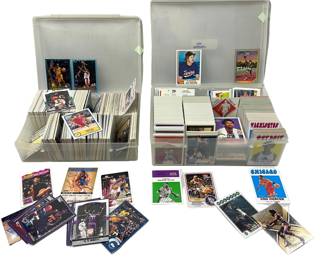 2 Plastic Sorting Boxes NBA Basketball Trading Cards FLEER Platinum Topps Heritage Shiny Metallics L