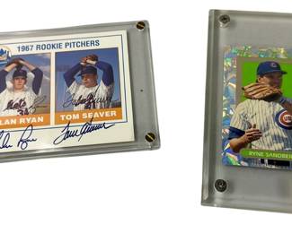 Cards in Hard Plastic Cases Holographic Ryne Sandberg 1992 Leaf & Mets Nolan Ryan Tom Seaver MLB