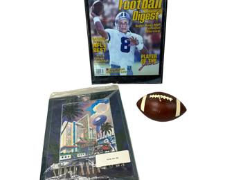 Super Bowl XXIX Sealed Program + Frame & Candle Football