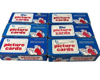 6 Boxes of TOPPS Picture Cards 1980-90s