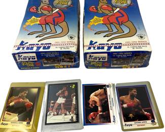 KAYO Round One Boxing Cards 1991-92 Series x 2 & Loose Sleeved Cards Ali Chavez Lewis