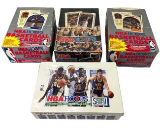 NBA Hoops LOT 1991-92 & 92-93 Series 1 + 2 Boxes 1989 + McDonald's Superstar Set