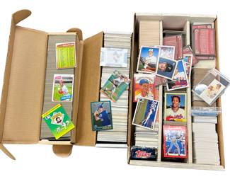 BASEBALL Cards 4 Long Boxes or Similar Sized-Group Mixed Makers & Years Some Full Sets