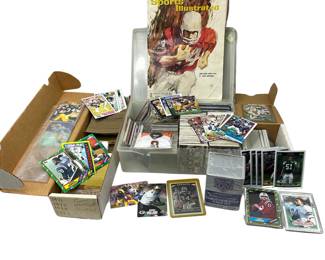 NFL Football Trading Cards Plastic Sorted Box TOPPS Chrome Pro Set Silver Commemorative Set & More