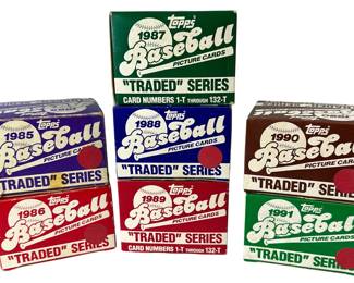 TOPPS Major League Baseball Trading Cards "Traded" Series 1985 1986 1987 1988 1989 1990 1991 LOT