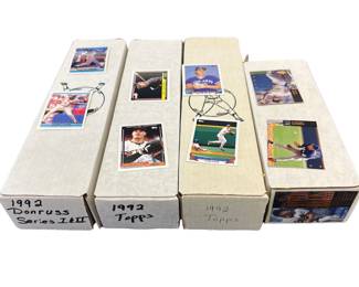 BASEBALL Cards 4 Long Boxes or Similar Sized-Group Mixed Makers & Years Some Full Sets