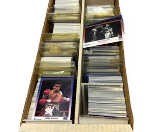 Double Long Box of Boxing Trading Cards