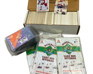 Box of Hockey Cards + Sleeves and Dividers