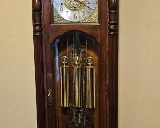 Vintage Tall Case Grandfather Clock by Sligh
